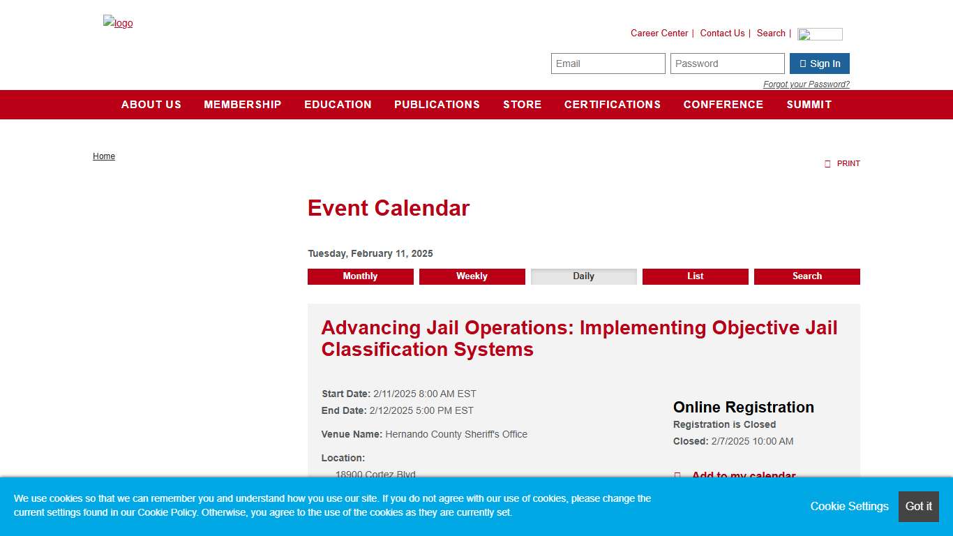 Advancing Jail Operations: Implementing Objective Jail Classification Systems